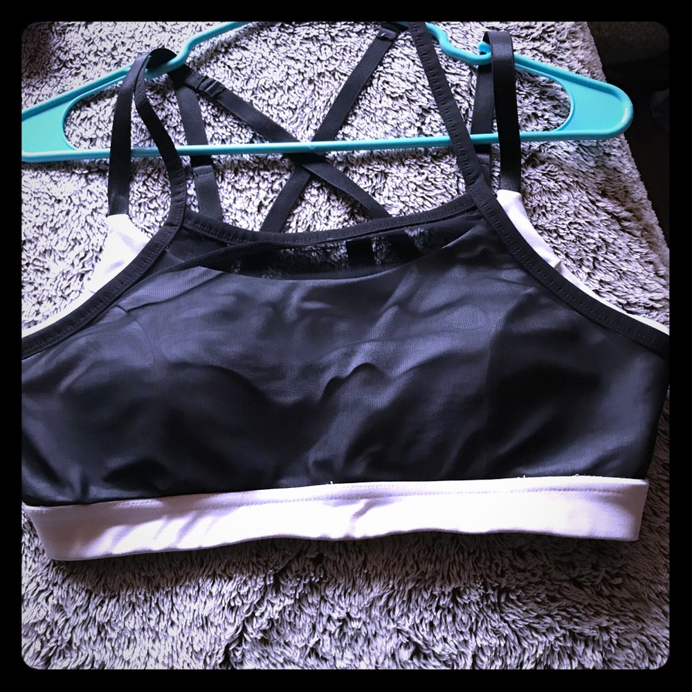 Strappy sports bra